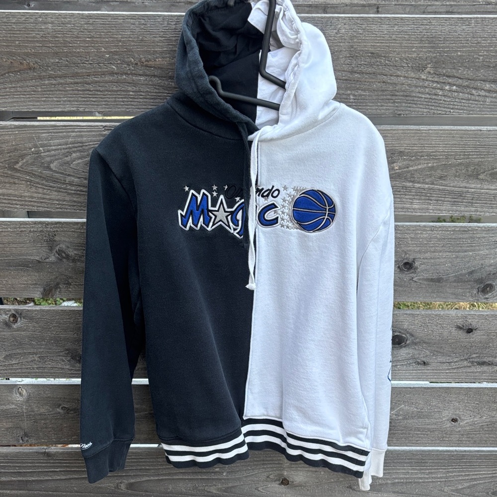 Mitchell & Ness Orlando Magic Split Black and White Hoodie